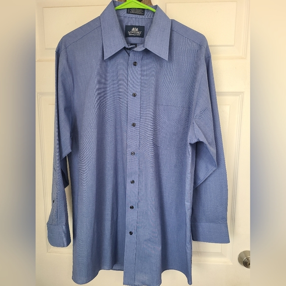 (1145) Stafford Men's Classic Long Sleeve Oxford Dress Shirt, Size: 16.5 (32/33) - Picture 3 of 13